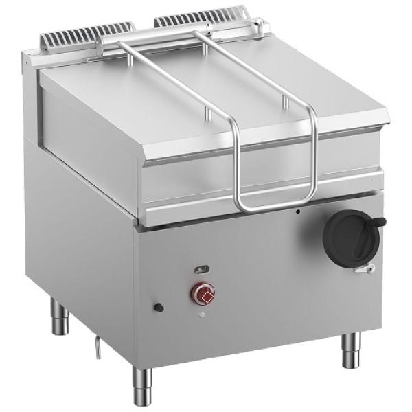 G9/BRI8-N (25) Gas Kippbratpfanne, schwenkbar, Beck aus Edelstahl 80 Lit. auf Unterbau